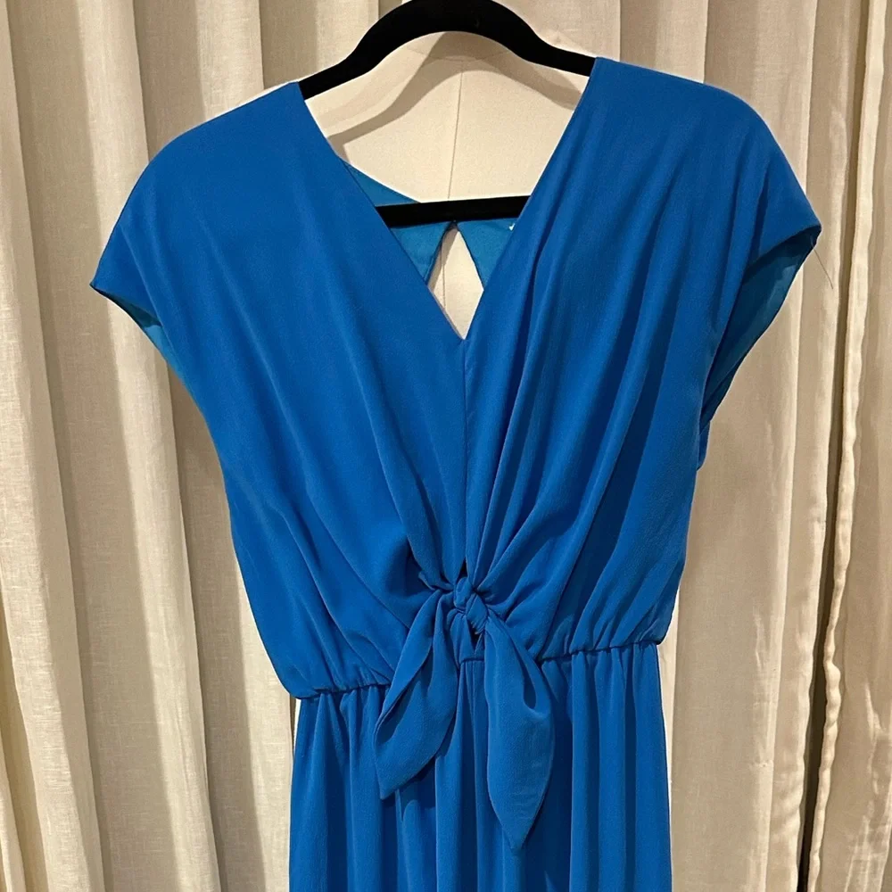 Bright Blue Maxi Jumpsuit - Picture 3 of 4